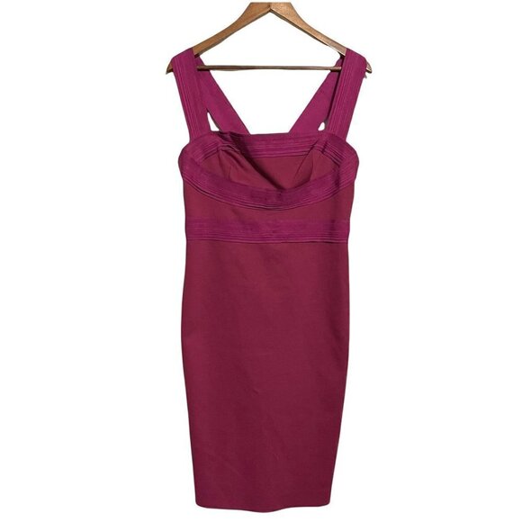 Robert Rodriguez Women's Magenta Sleeveless Bandage Bodycon Knee Length Dress 10 - Picture 2 of 9